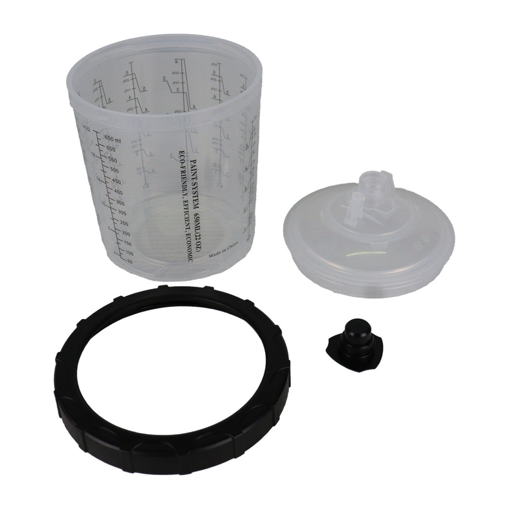 3M Disposable Lids & Liners Kit 650ml 190um Filters Standard PPS Paint Cup Kit