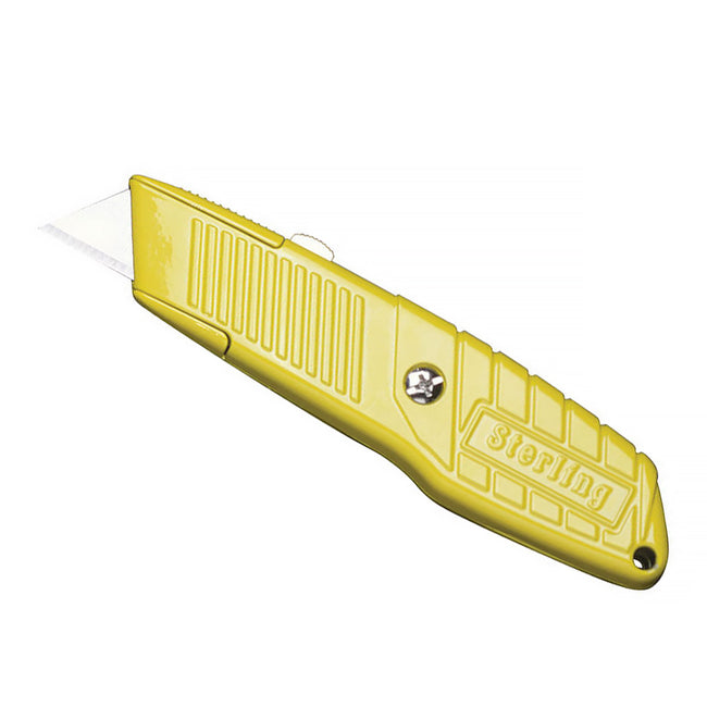 STERLING Ultra Grip Retractable Box Cutter Knife Yellow 3 Blades Included