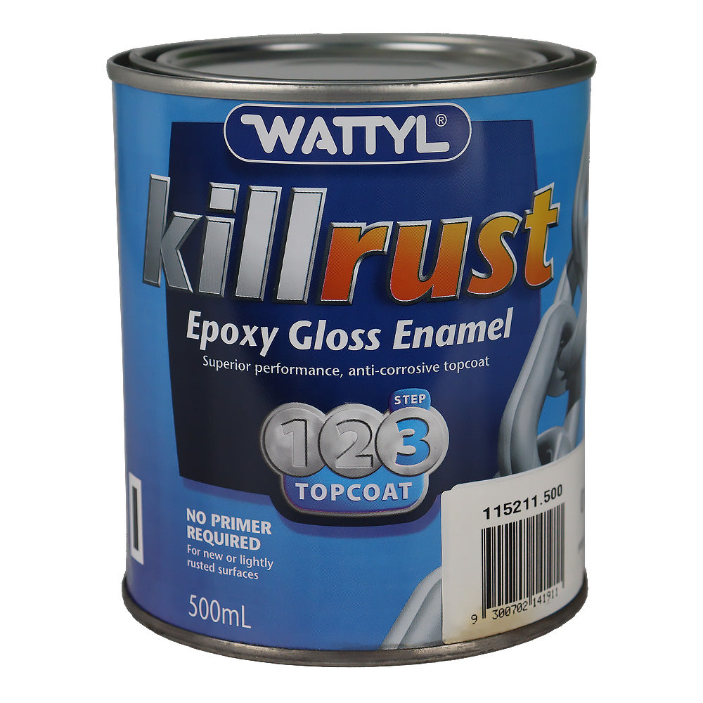 WATTYL Killrust Epoxy Gloss Enamel Ocean 500ml Rust Protection Metal Paint