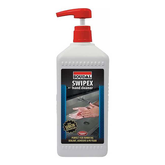 SOUDAL Swipex Industrial Strength Hand Cleaner with Grit 1L Pump Bottle