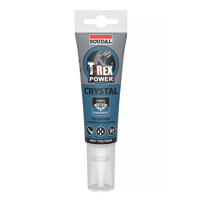 SOUDAL T-Rex Power Fast Grab Crystal Clear High Strength Adhesive 125ml Tube