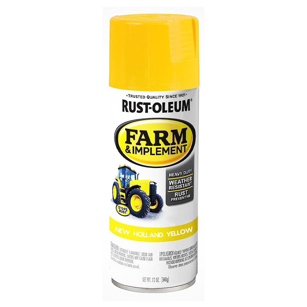 RUST-OLEUM Farm Equipment Spray Paint New Holland Yellow 340g Aerosol x 3 Pack