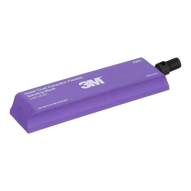 3M 35827 Hookit Flexible Sanding Block 273mm x 67mm Dust Free Vacuum Purple