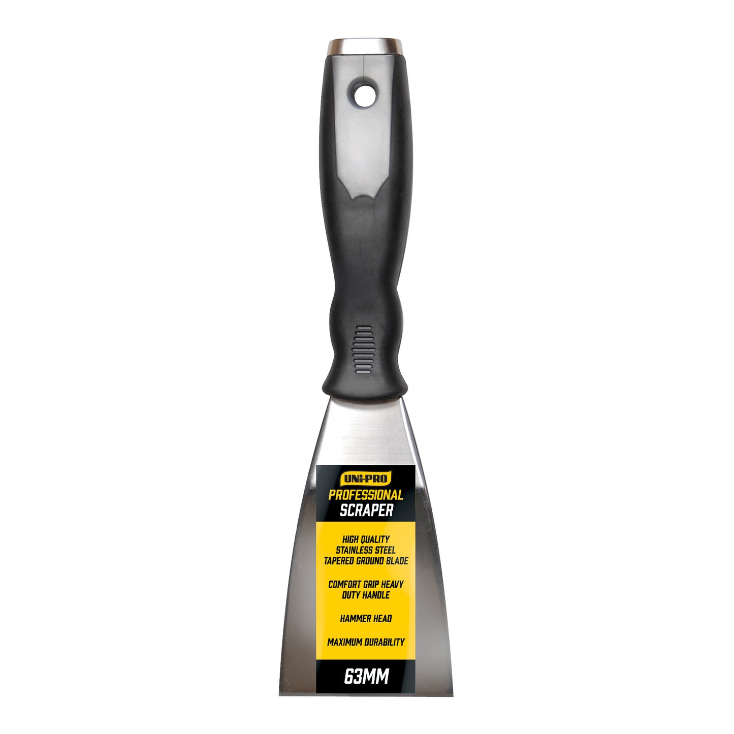 UNi-PRO Stainless Steel Scraper 65mm Multi Purpose Tool Comfort Grip