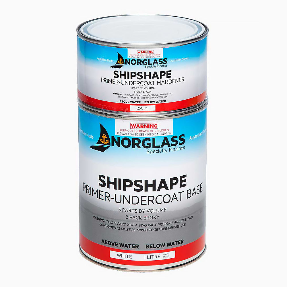NORGLASS Ship Shape 2 Pack Epoxy Primer Undercoat 1L White High Build