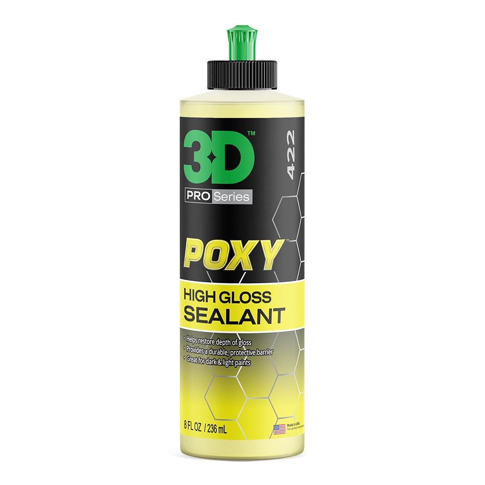 3D 422 Poxy High Gloss Wax 236ml Car Sealant Montan Buffing High Heat 8oz