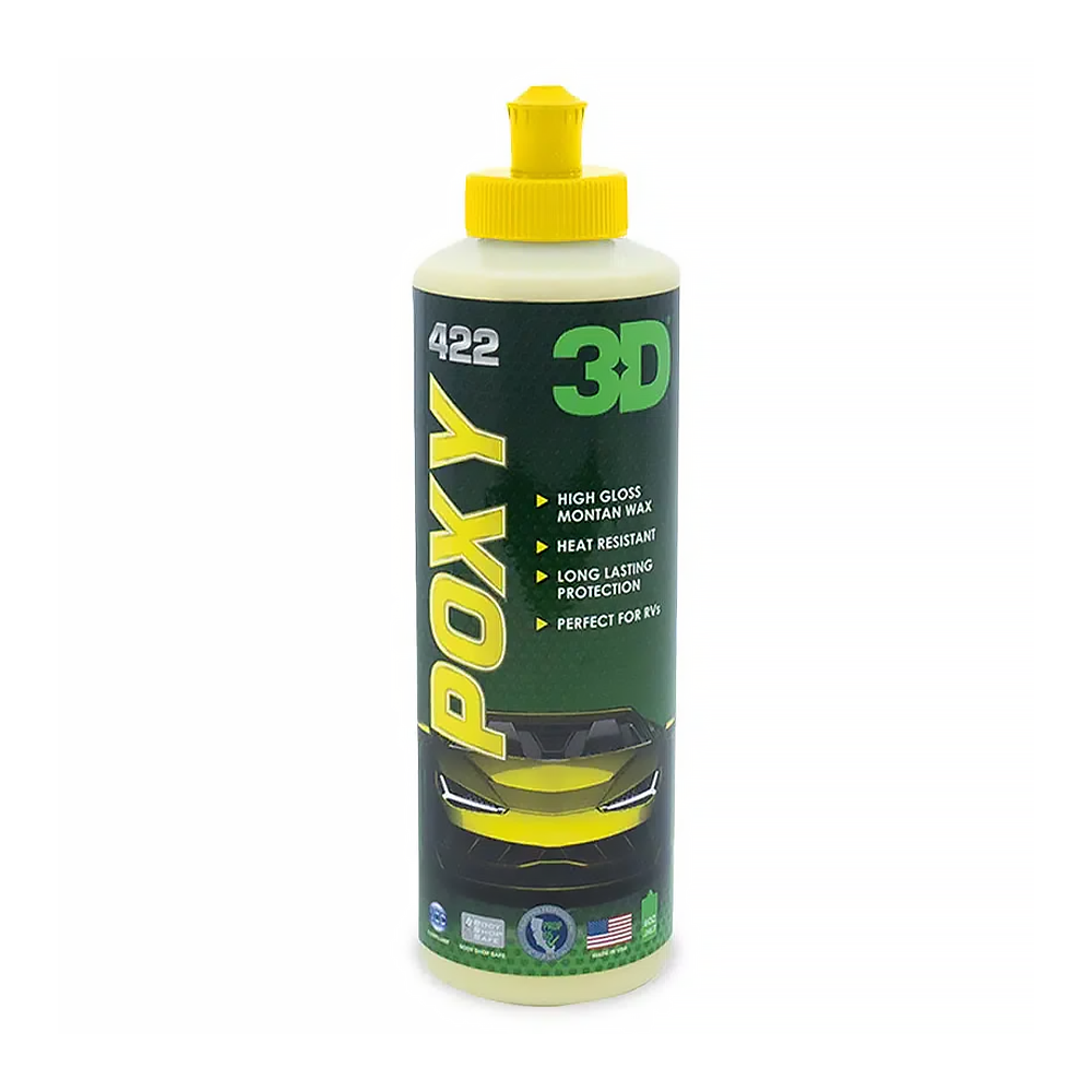 3D 422 Poxy High Gloss Wax 473ml Car Sealant Montan Buffing High Heat