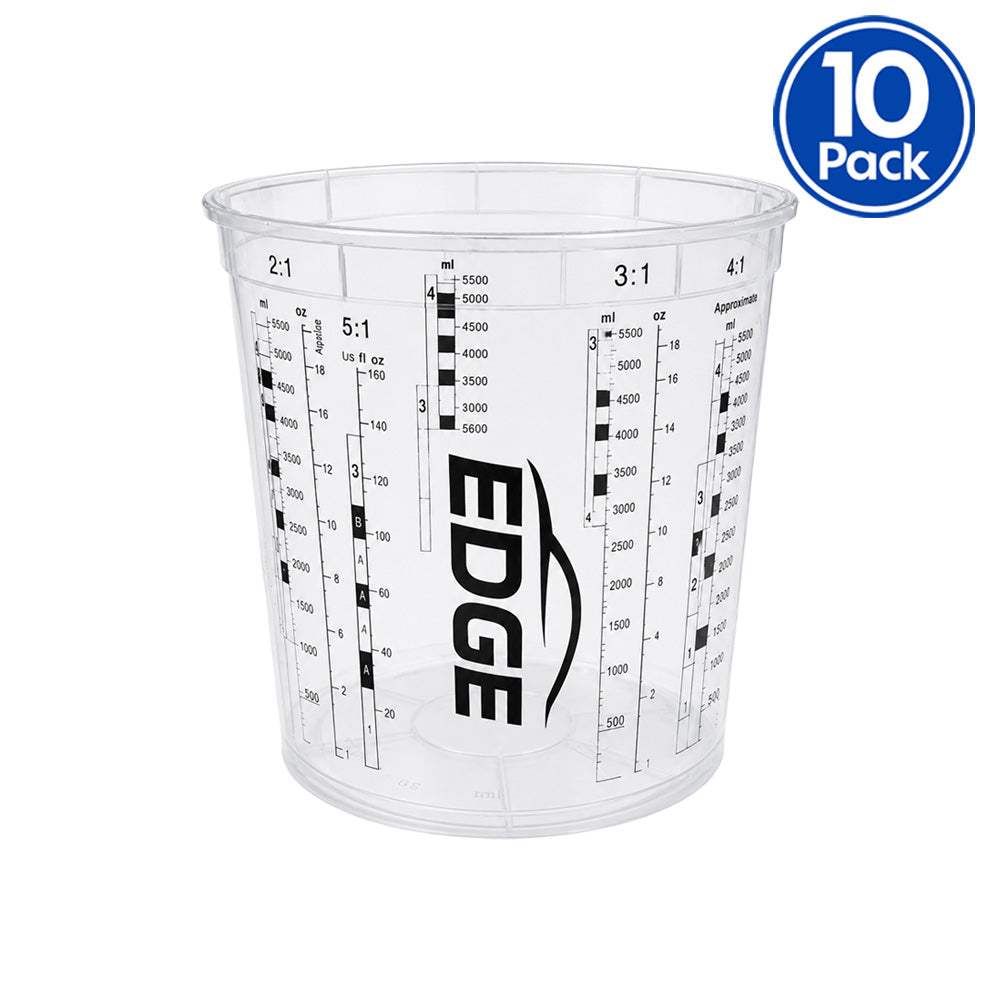 EDGE Paint Mixing Cup 5L Graduated Measuring Mixing Container 10 Pack