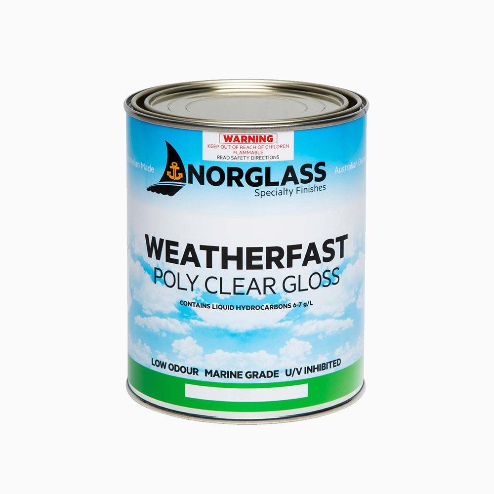 NORGLASS Weatherfast Poly Clear Gloss 500ml Marine Varnish UV Resistant