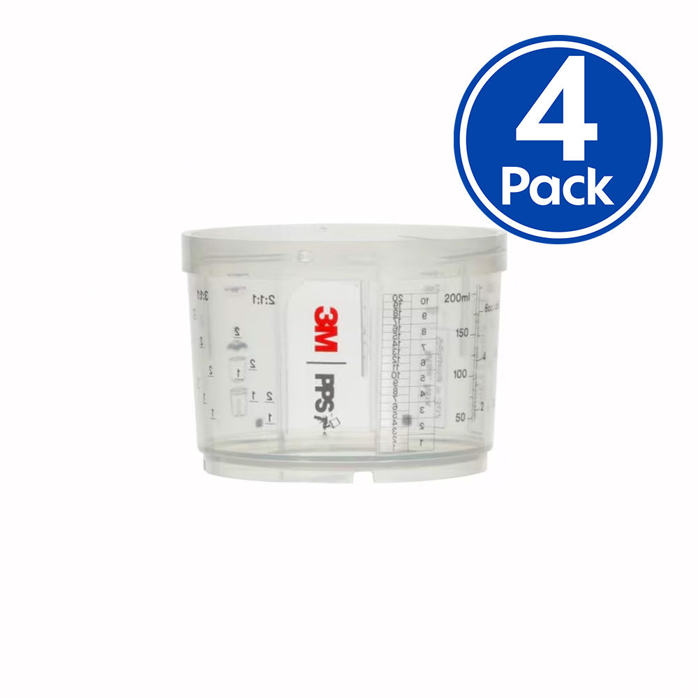 3M 26115 PPS Series 2.0 Hard Cups Mini 200ml x 4 Pack Box