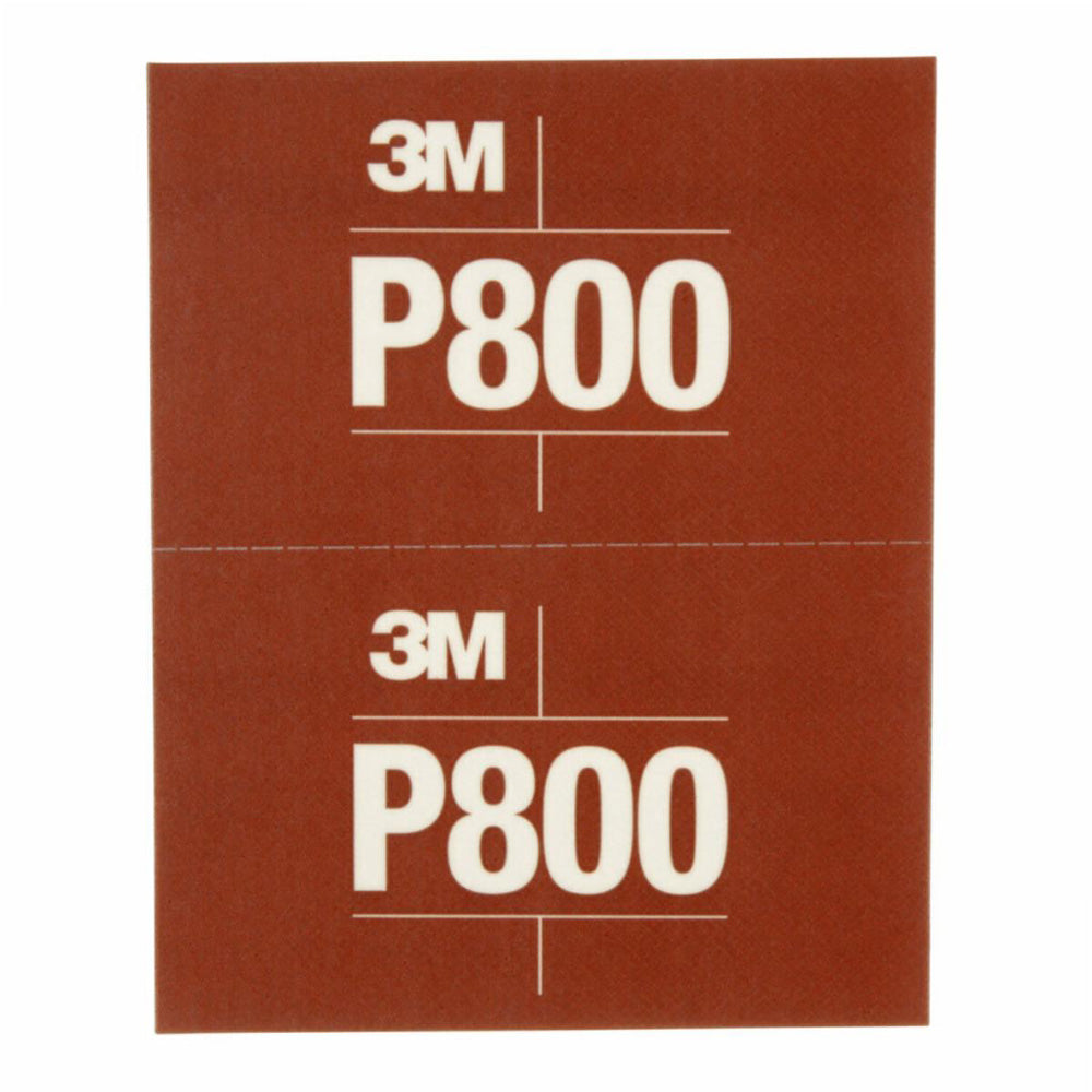 3M 34340 Flexible Abrasive Hookit Sanding Sheets P800 Grit 5.5" x 6.8" x 25 Pack