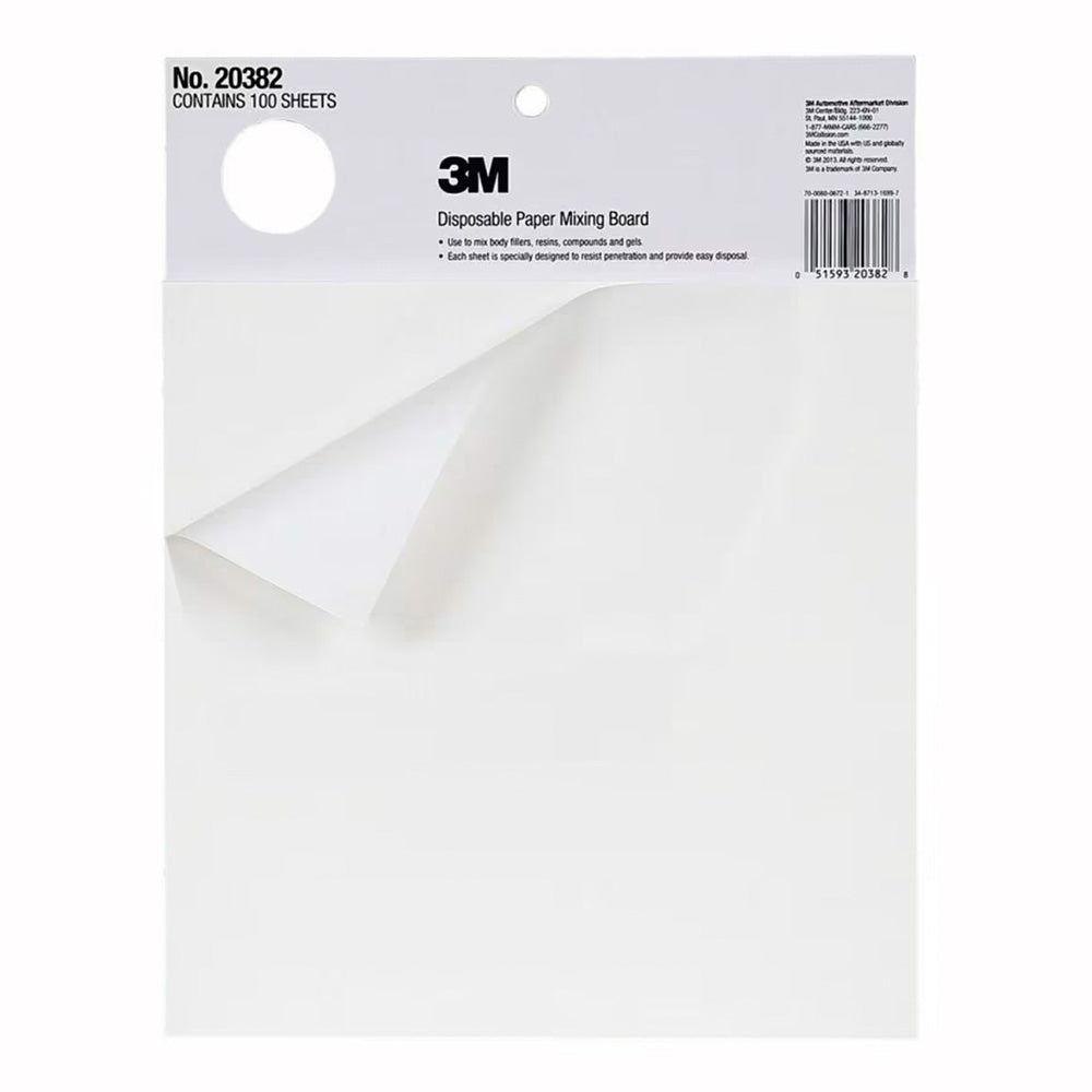 3M 20382 Disposable Paper Mixing Board 10" x 10" x 100 Sheets Onion Filler Bog