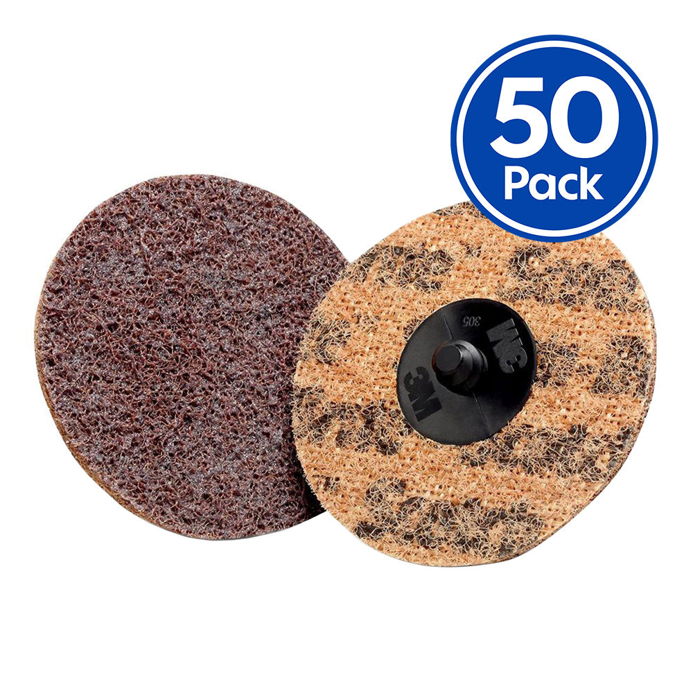 3M Scotch Brite Roloc Surface Conditioning Disc 50mm Brown Coarse x 50 Pack