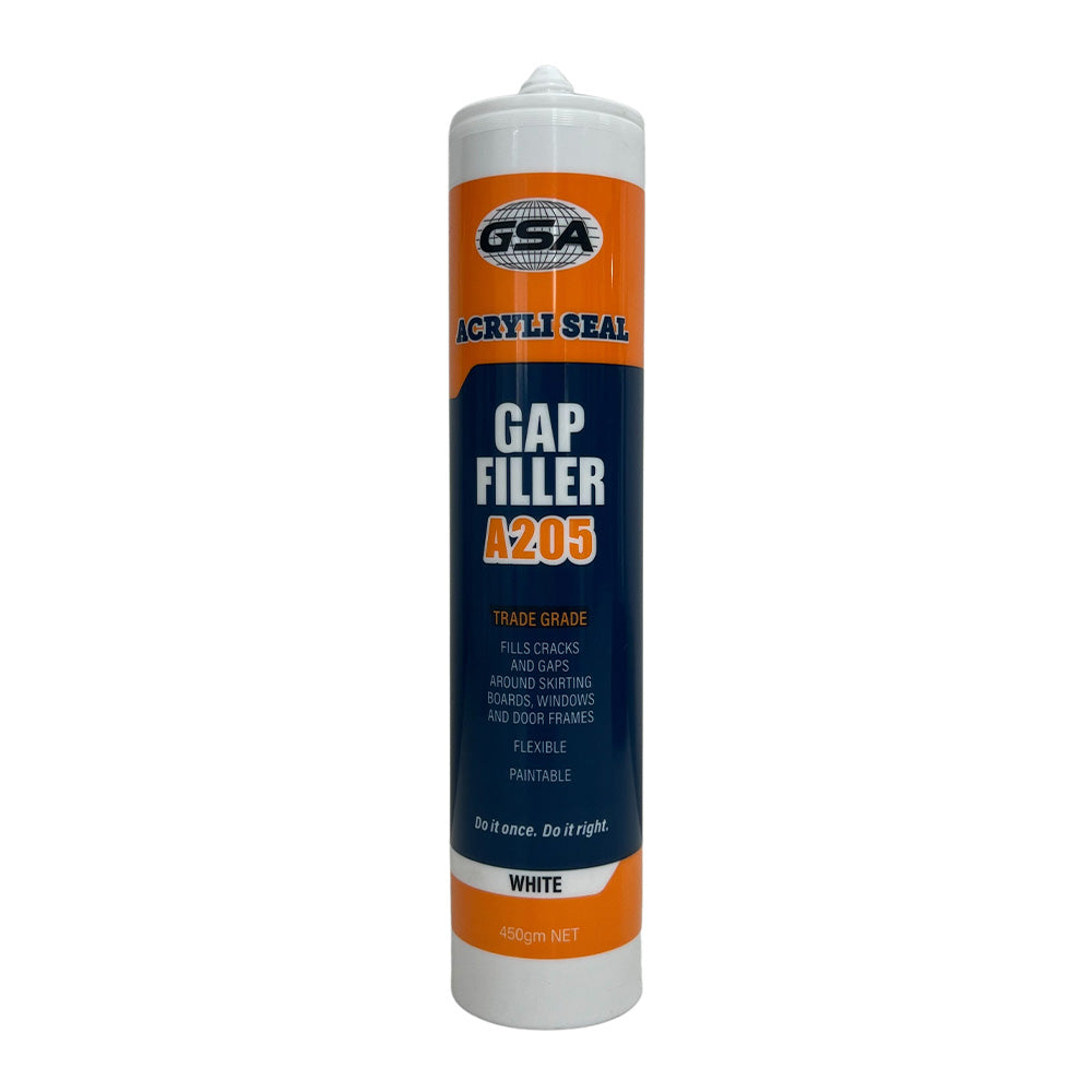 GSA Acrylic Gap Filler 450g White Cartridge Paintable Water Based 1K Flexible