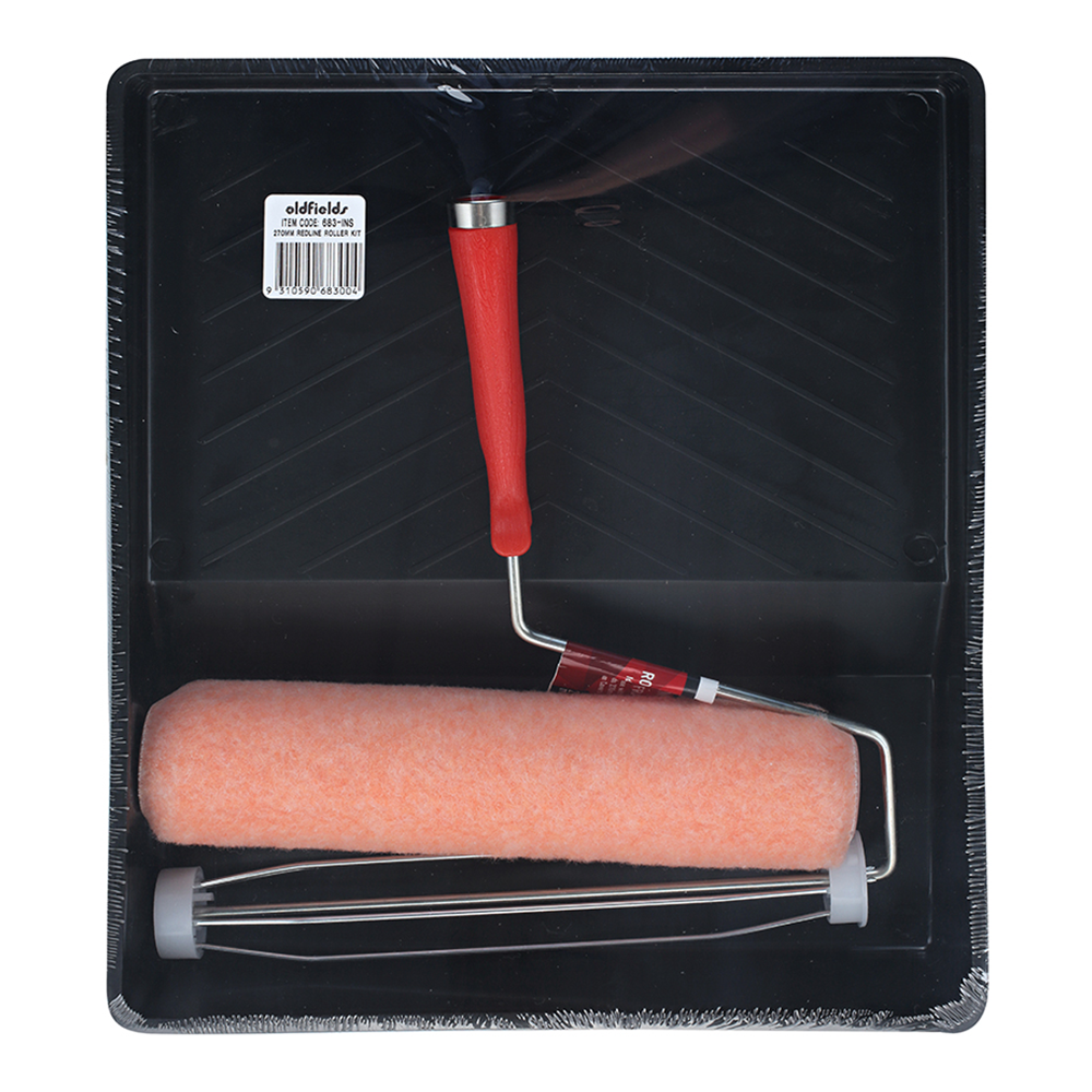 OLDFIELDS Redline Paint Roller Kit 270mm 3 Piece Economical DIY Tray Set