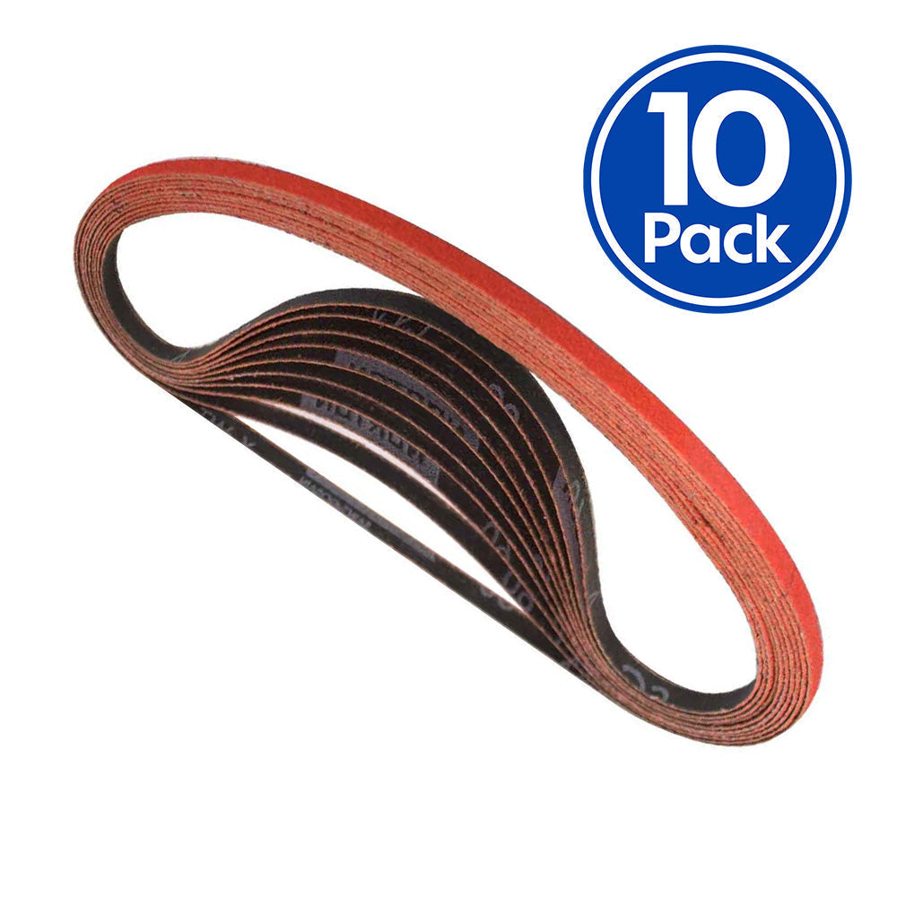 NORTON Blaze R980 Sanding Cloth Belt 20mm x 520 mm 80 Grit x 10 Pack P80