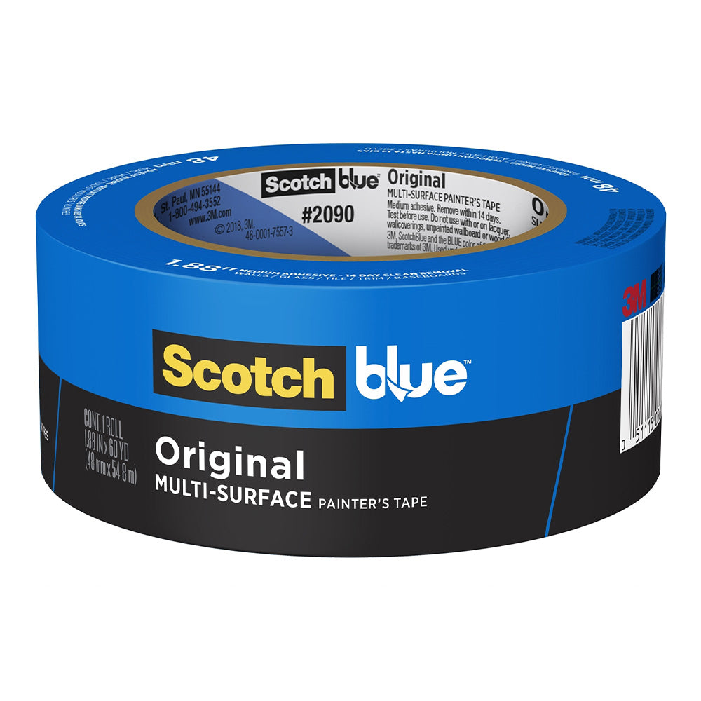 3M 2090 Scotch Blue Original Painters Masking Tape 48mm x 54.8m x 3 Pack