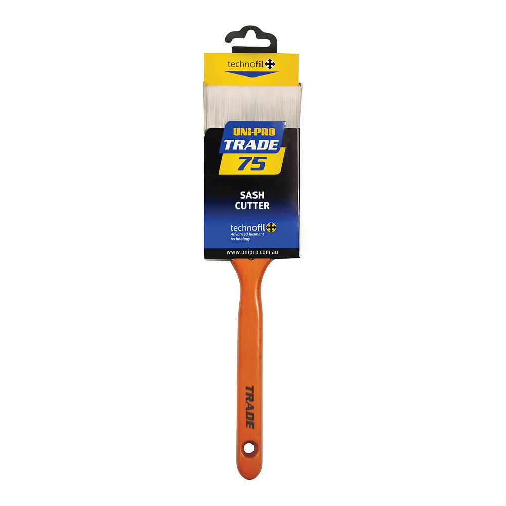 UNi-PRO Trade Sash Cutter Brush Paint 75mm Cutting In Angled Brush