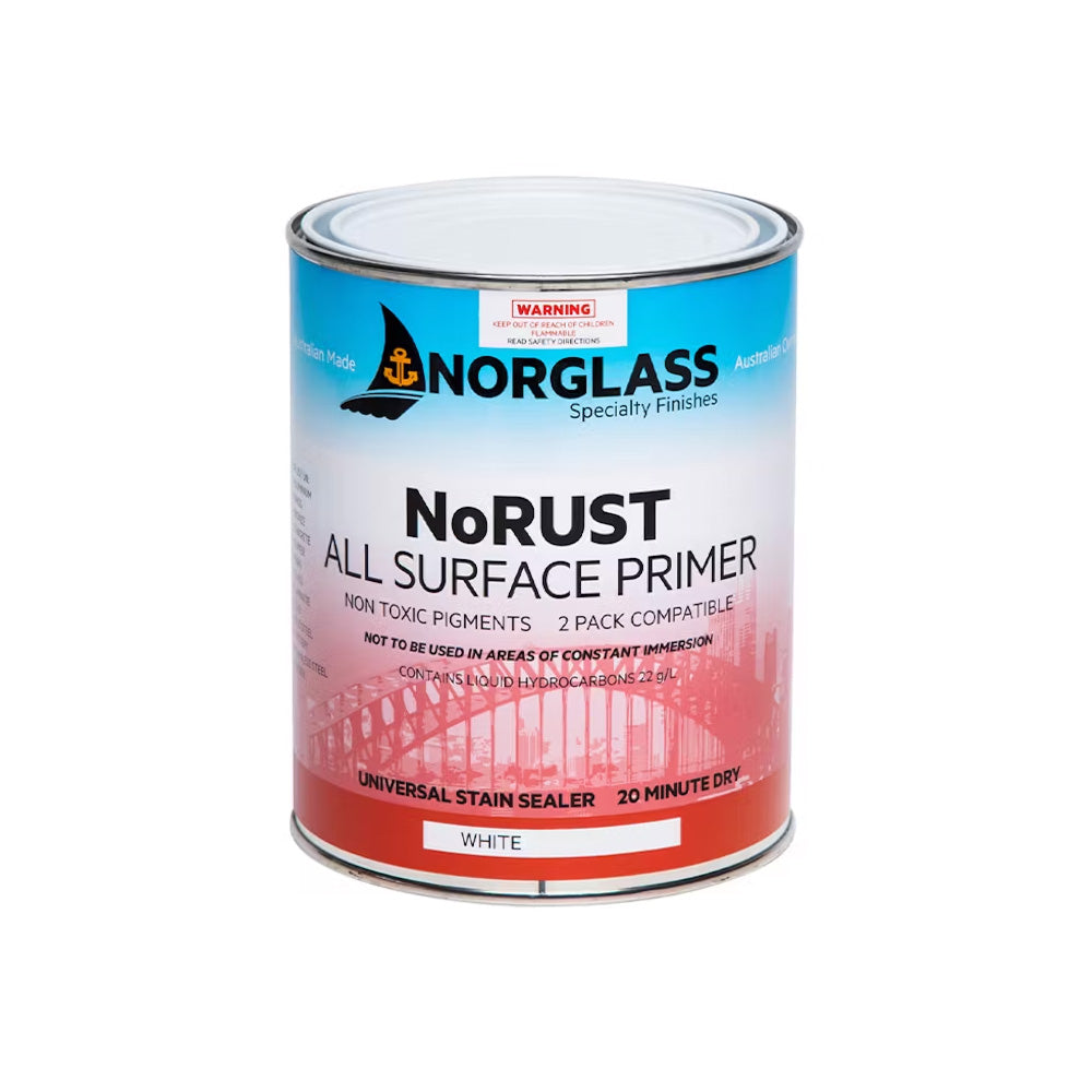 NORGLASS NoRust Marine All Surface Primer 250ml White Fast Drying