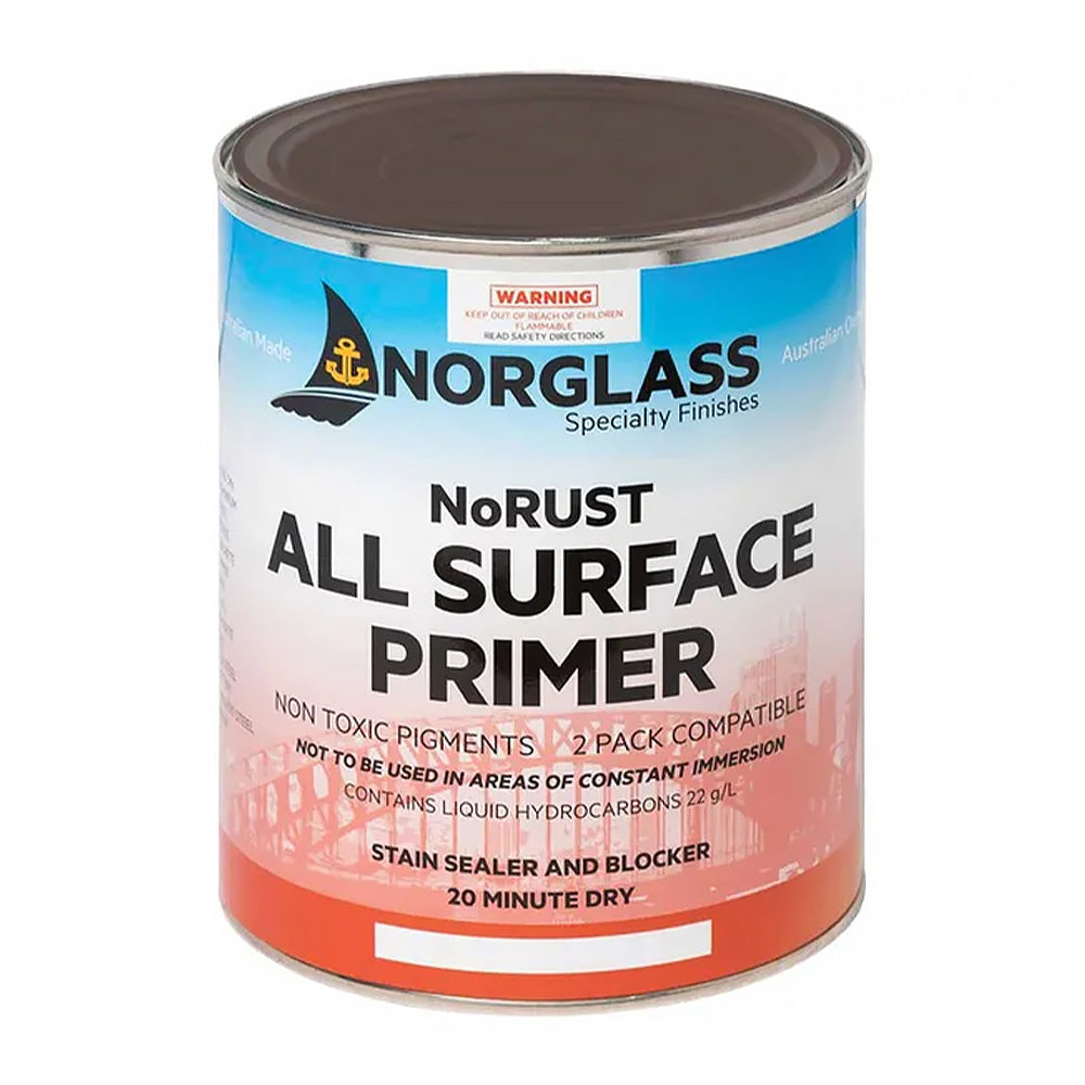 NORGLASS NoRust Marine All Surface Primer 1L Black Fast Drying