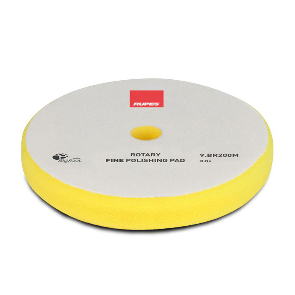 RUPES Bigfoot 175/180mm Yellow Rotary Fine Polishing Pad 9.BR200M