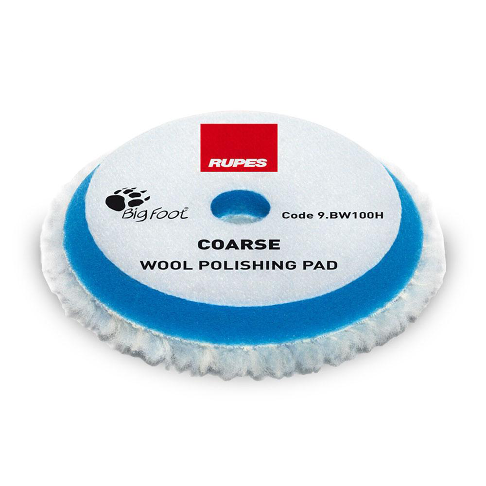 RUPES Bigfoot 80mm / 90mm Coarse Blue Wool Compounding Pad 9.BW100H