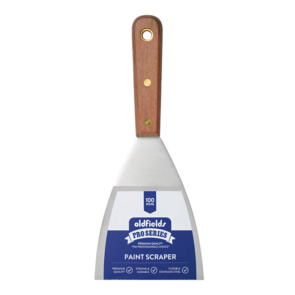Oldfields Pro Series Scrapers 25mm to 100mm Stainless Steel Paint Stripping Knife Scraper