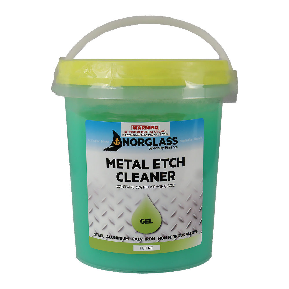 NORGLASS Metal-Etch Gel Cleaner 1 L Metal Conditioner Bare Aluminium Galv Iron
