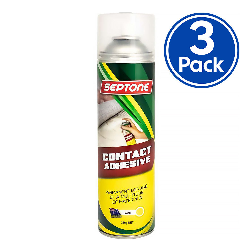 SEPTONE Spray On Contact Adhesive Car Interior Plastic Vinyl 350g x 3 Pack