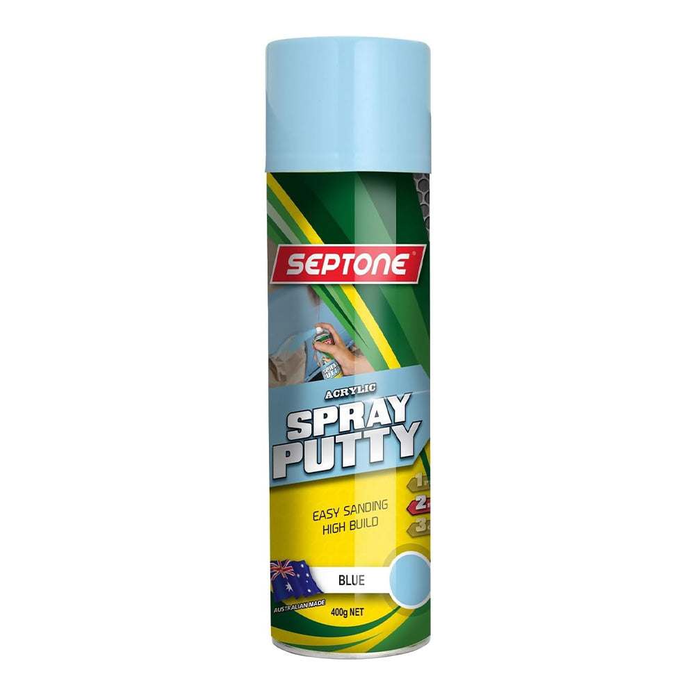 SEPTONE High Build Acrylic Automotive Spray Filler Putty 400g Aerosol Blue