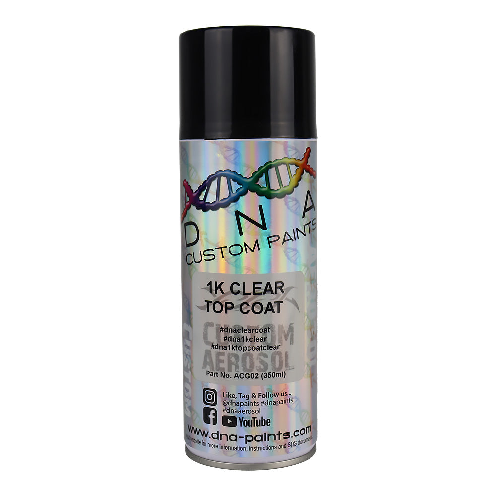 DNA 1K Top Coat Clear Aerosol 350ml Clear Protective Finish Spray