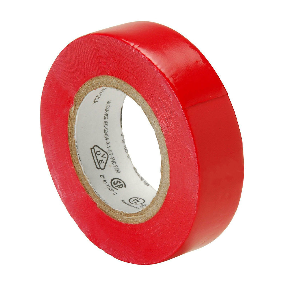 3M Temflex 1610 General Purpose Vinyl Electrical Tape 19mm x 20m Red x 10 Pack