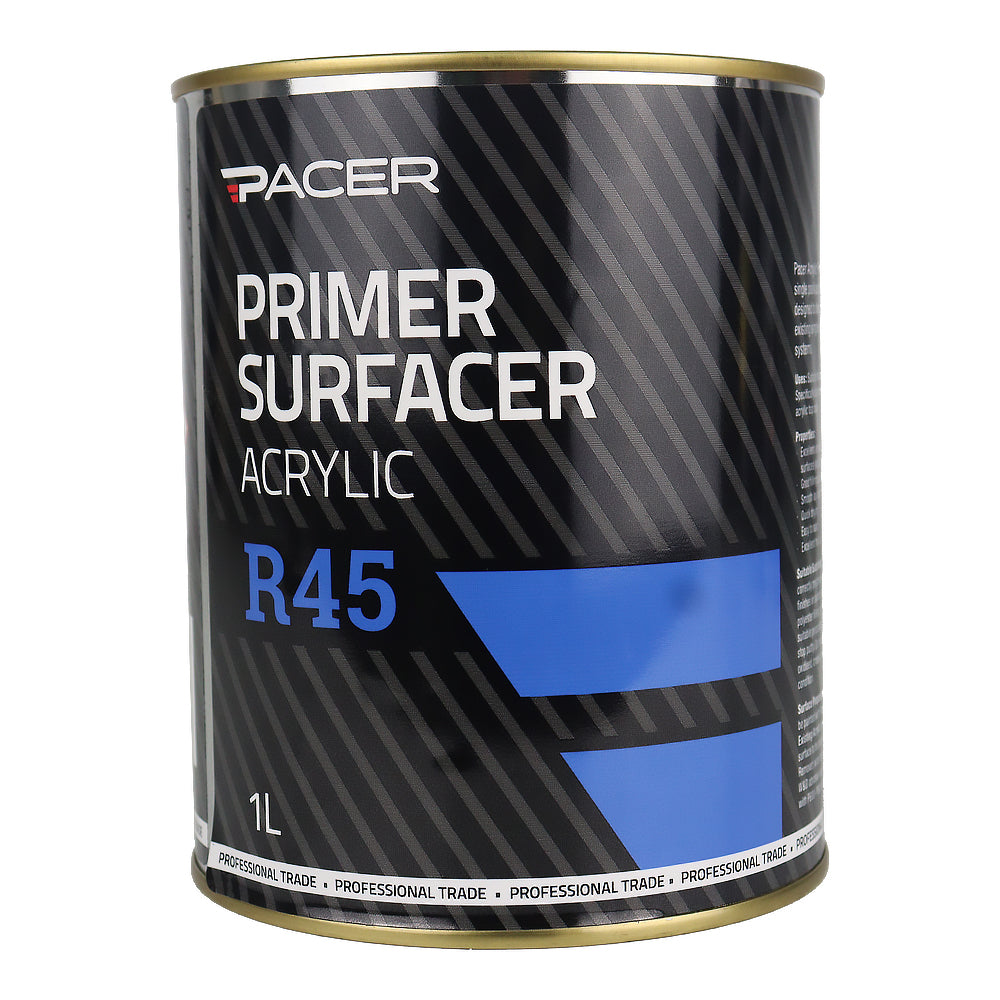 PACER R45 Acrylic Primer Surfacer 1L Grey High-Build Automotive Primer