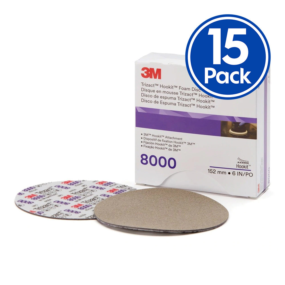 3M 30806 Trizact Hookit Abrasive Disc 8000 Grit 150mm x 15 Pack