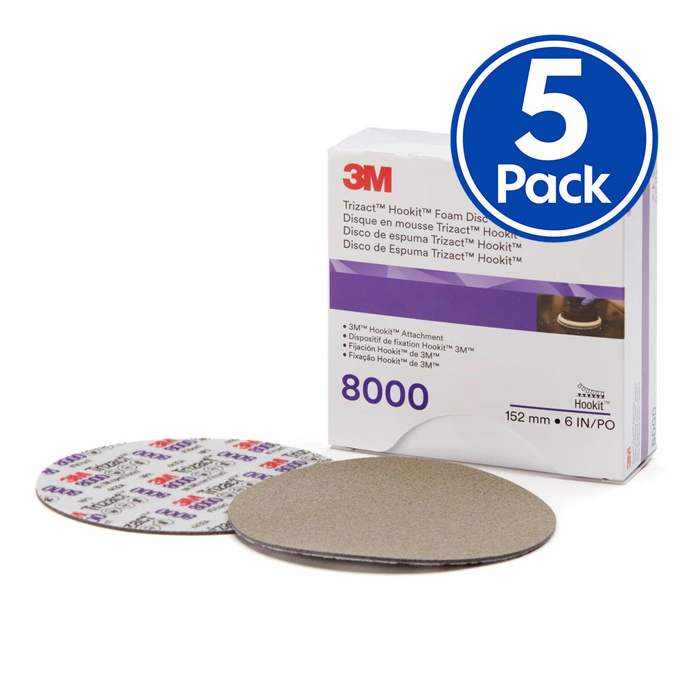 3M 30806 Trizact Hookit Abrasive Disc 8000 Grit 150mm x 5 Pack