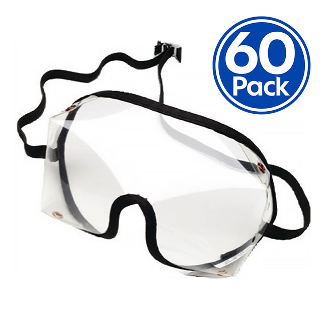 3M SZ828 Cotton Bound Disposable Dust Goggles Clear Lens x 60 Pack