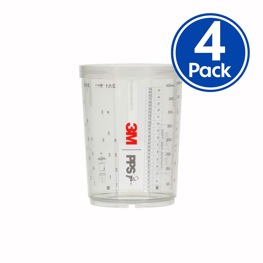 3M 26122 PPS Series 2.0 Hard Cups Midi 400ml x 4 Pack Box