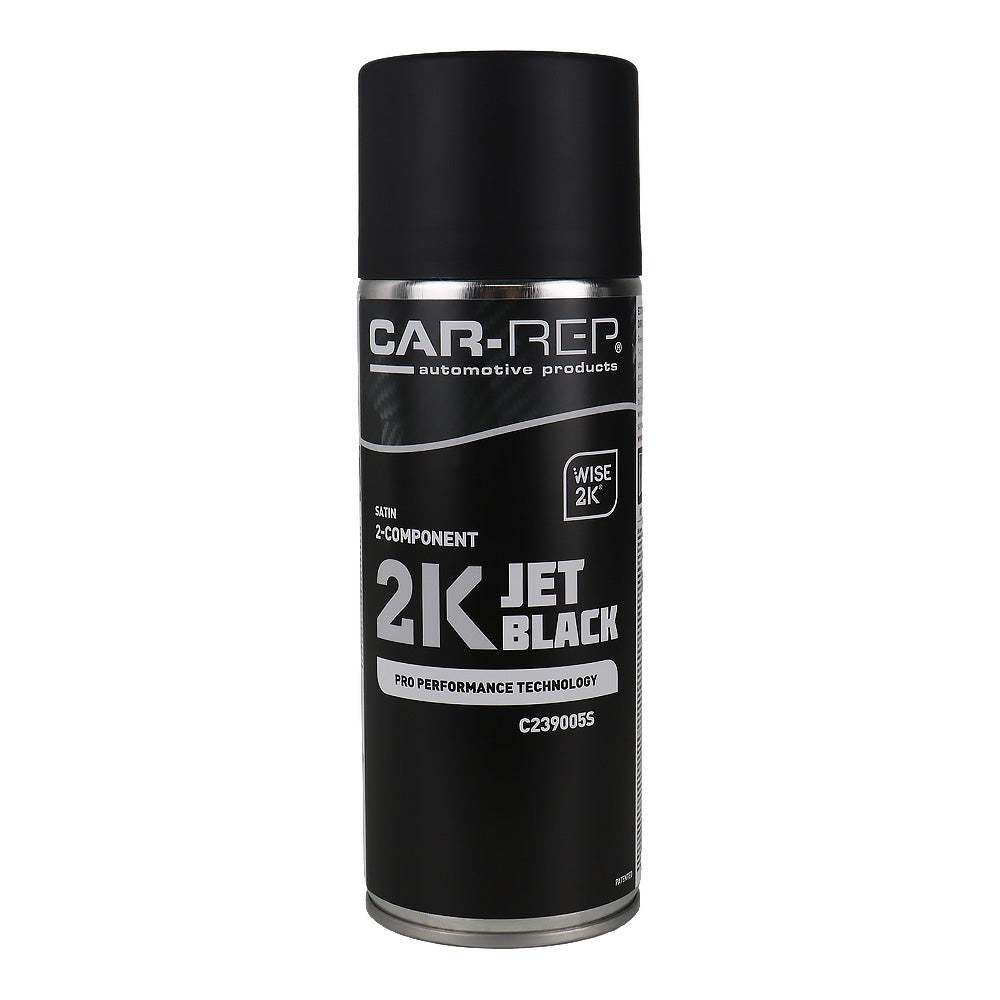 CAR-REP 2K Satin Jet Black 400ml Automotive Spray Paint