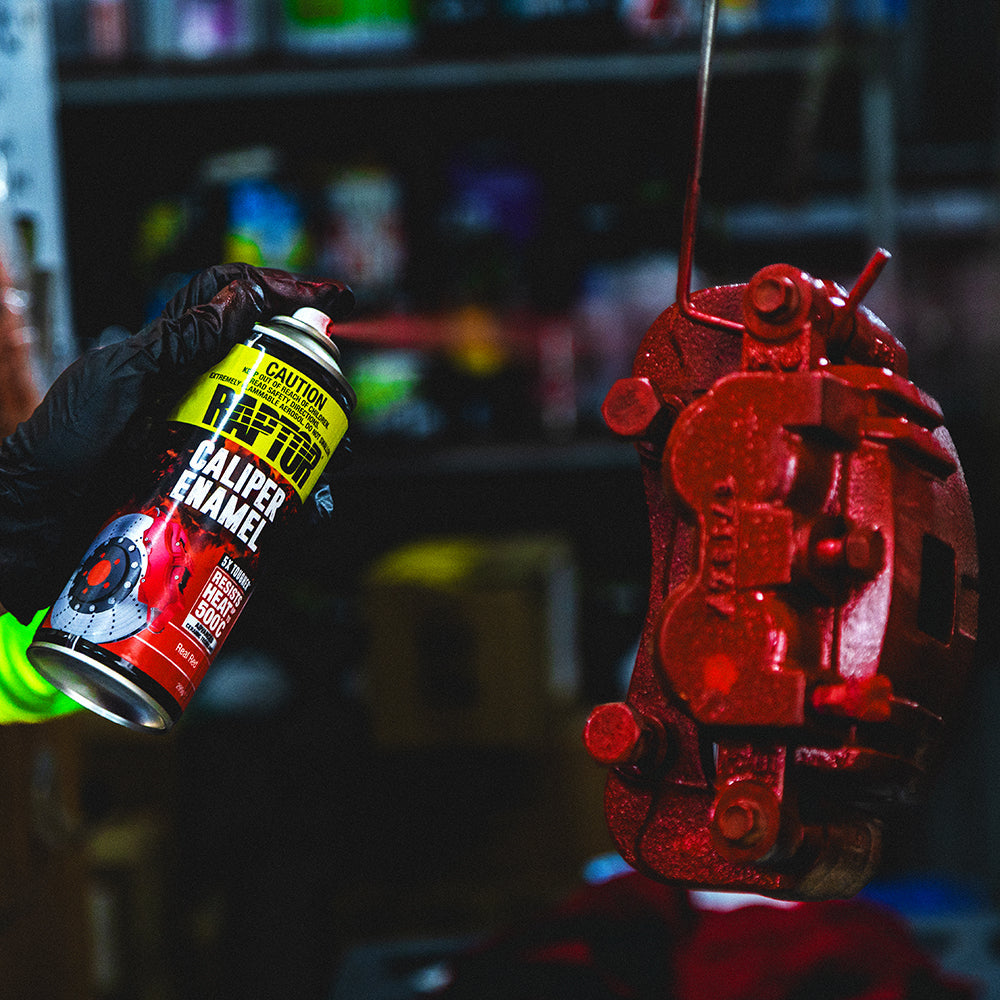 U-POL Raptor High Temp Brake Caliper Enamel Spray Paint Aerosol 295g Satin Black