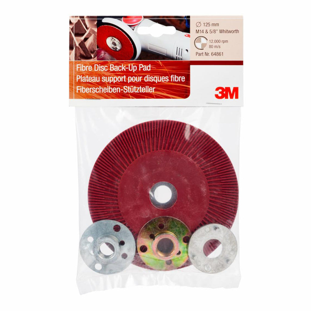 3M 64861 High Performance Ribbed Back-Up Pad 125mm x 22mm M14