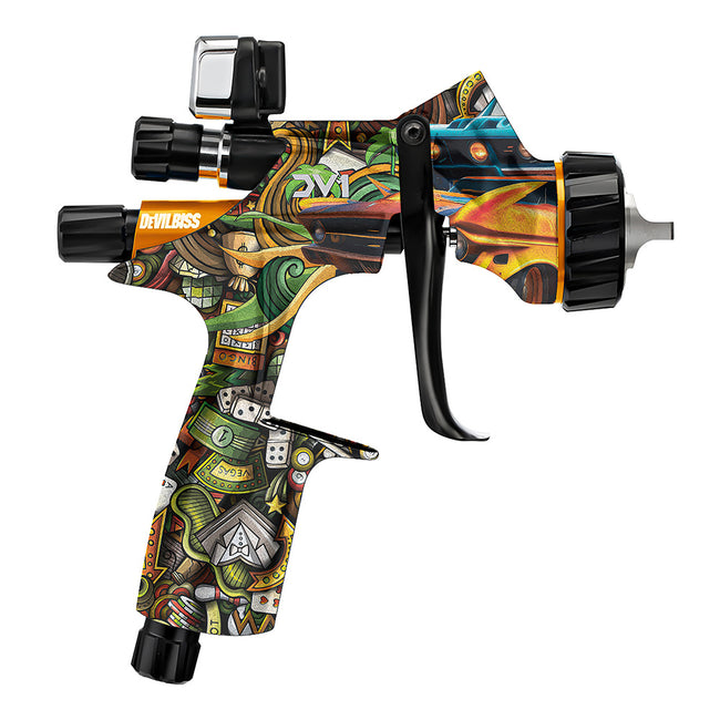 DeVILBISS Limited Edition DV1-C+ Digital Gambler Spray Gun & Cup Kit 1.3mm DV1-C-BAR-13WRD-C1