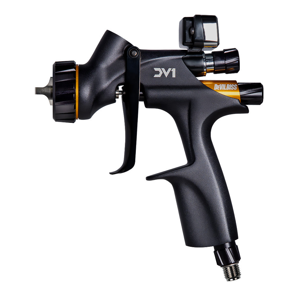 DEVILBISS DV1 1+A Glasurit HVLP Gravity Spray Gun 1.4mm DV1-U-BAR-14-1A Uncupped
