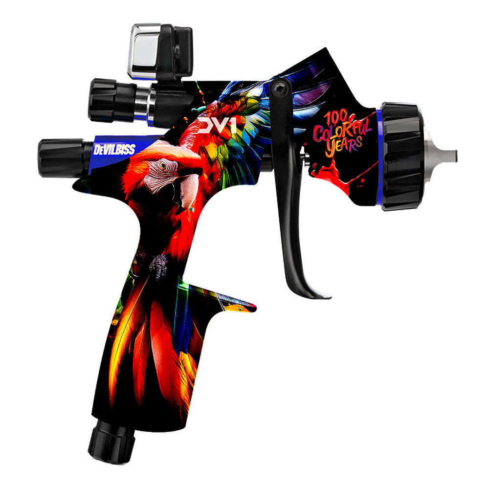 DEVILBISS DV1 1+A Limited Edition Glasurit HVLP Spray Gun 1.4mm DV1-U-BAR-14WRH-1A Uncupped