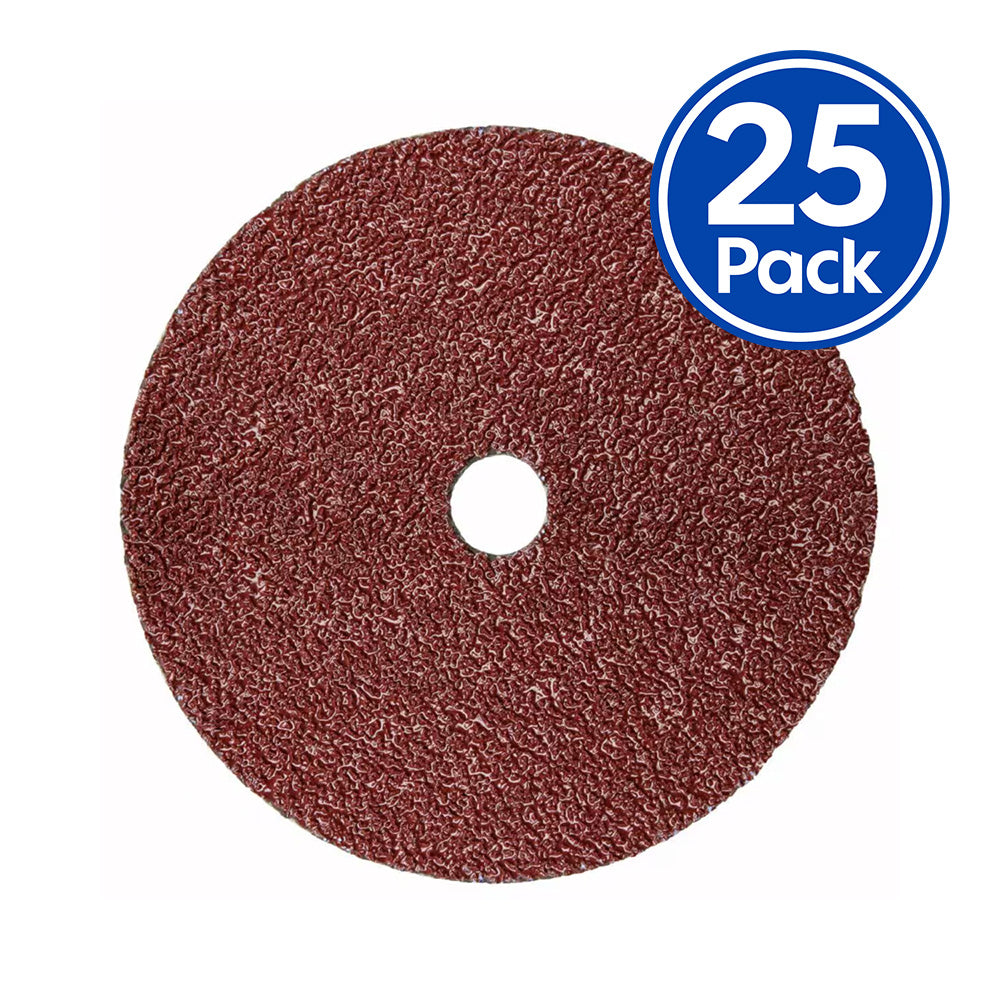 DEERFOS Resin Fibre Disc 60 Grit 180mm x 22mm x 25 Pack Grinder Sanding Discs