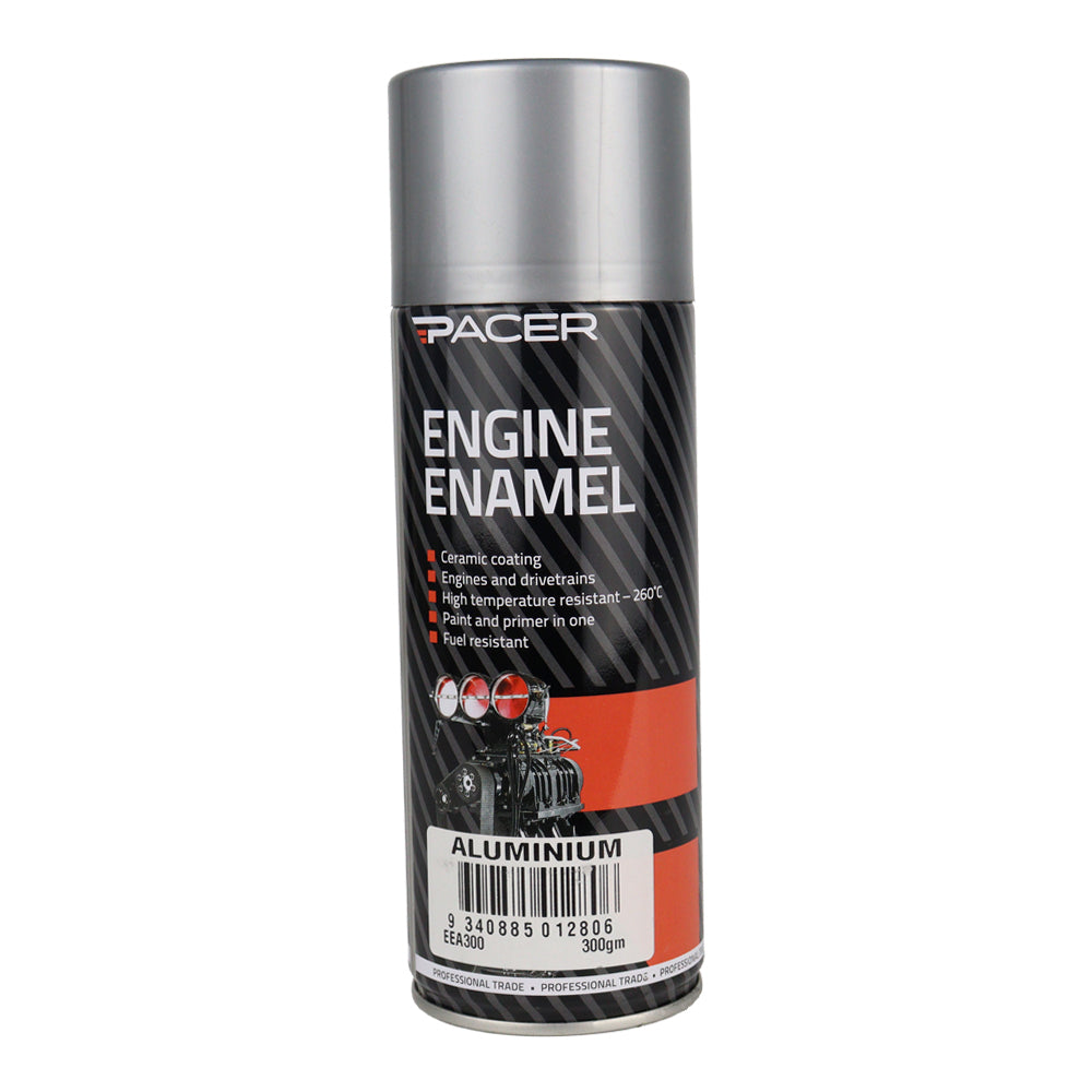 PACER Engine Enamel Aluminium 300gm Aerosol High Temperature Spray Paint