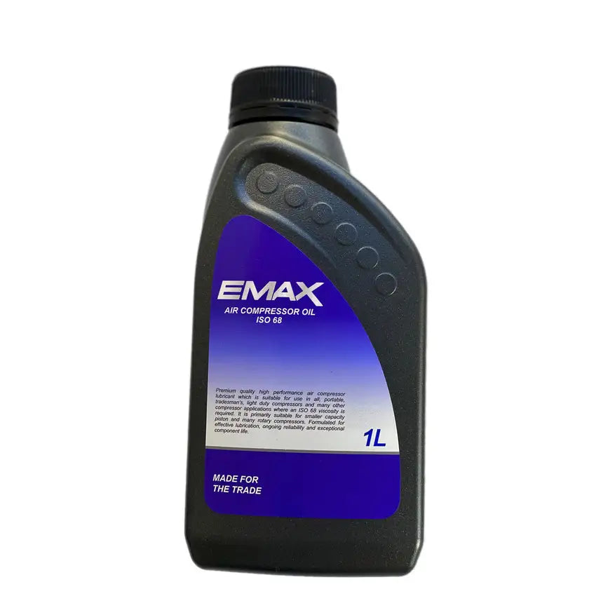 EMAX Premium Air Compressor Oil 1L Lubricant ISO 68