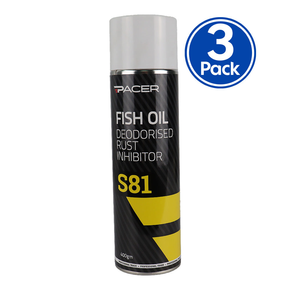PACER S81 Fish Oil Deodorised Rust Inhibitor 400gm Corrosion Protection Automotive x3