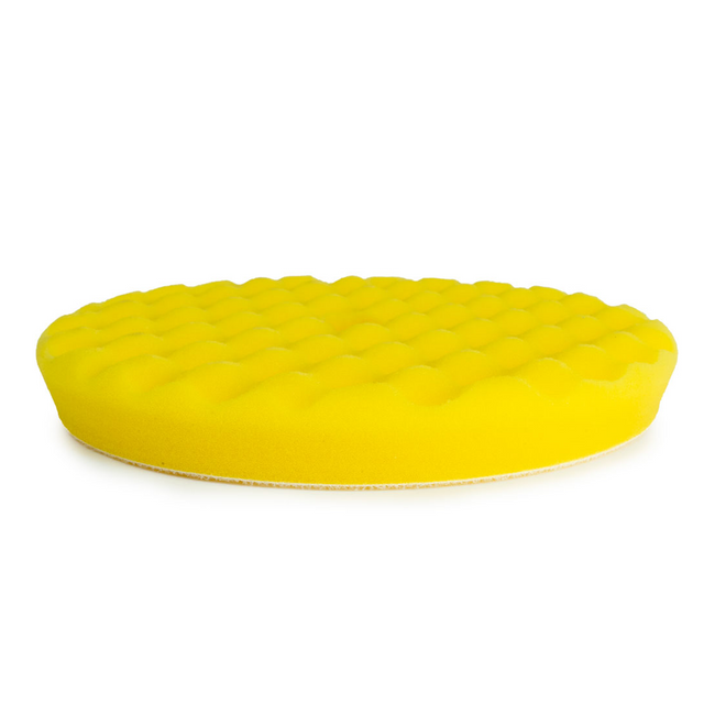 RUPES Bigfoot Rotary Hook On Foam Waffle Pad Fine Yellow 125 mm - 140 mm