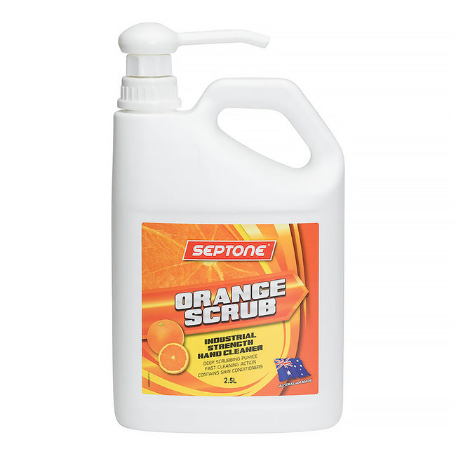 SEPTONE Orange Scrub Heavy Duty Hand Cleaner 2.5kg Pump Bottle