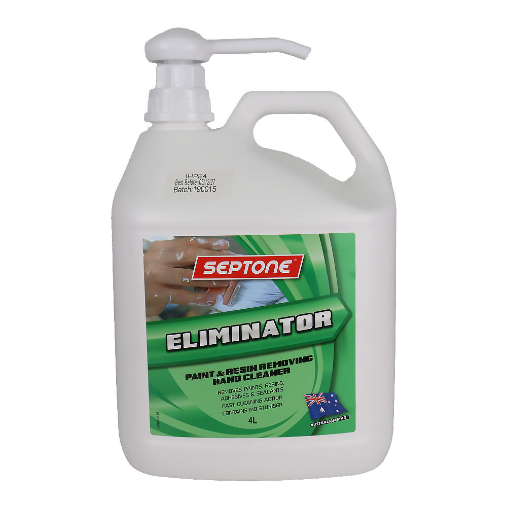 SEPTONE Eliminator Heavy Duty Industrial Hand Cleaner 4L Paint Adhesives Resin